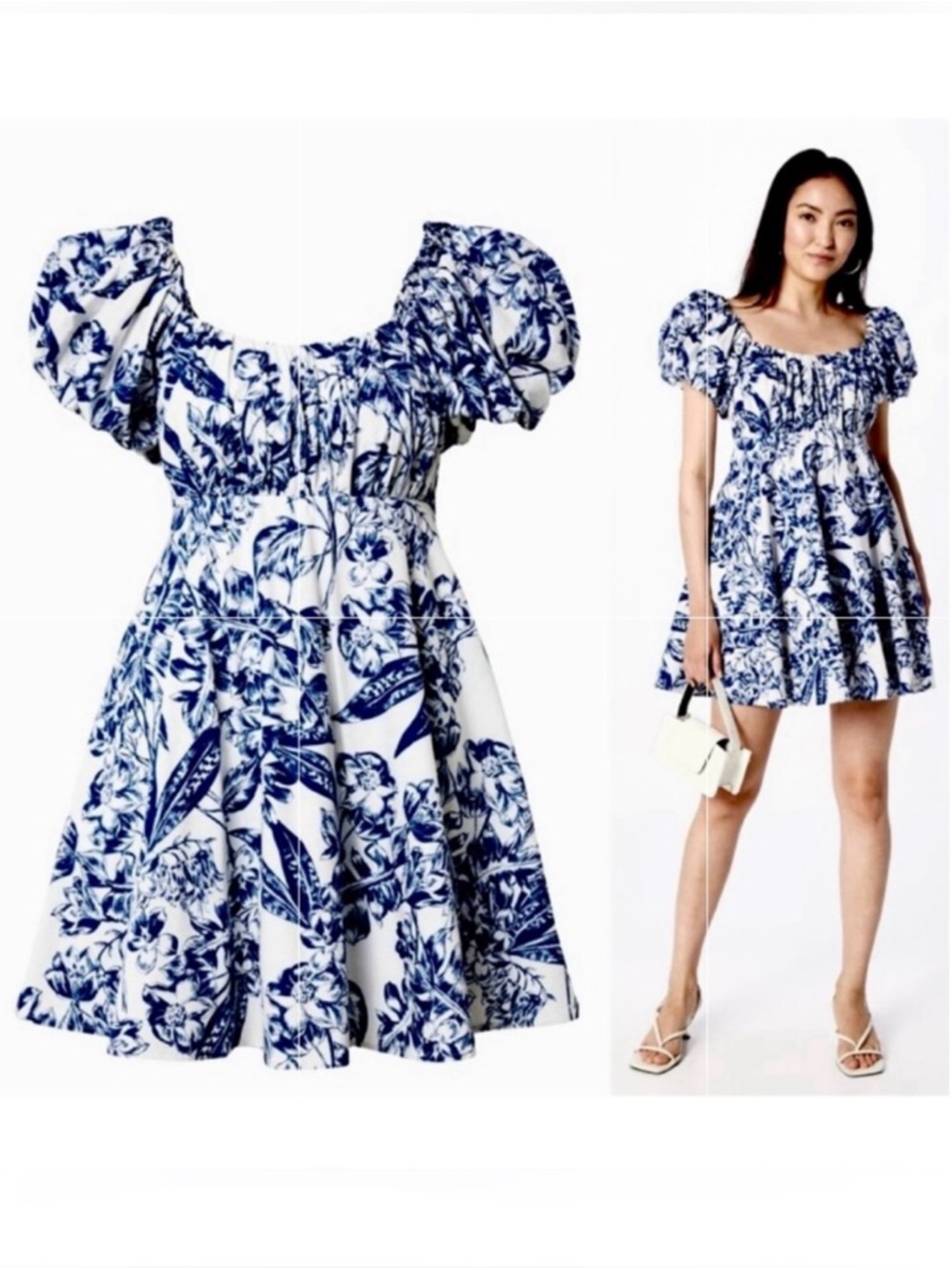 NEW Abercrombie & Fitch Emerson floral puff sleeve dress